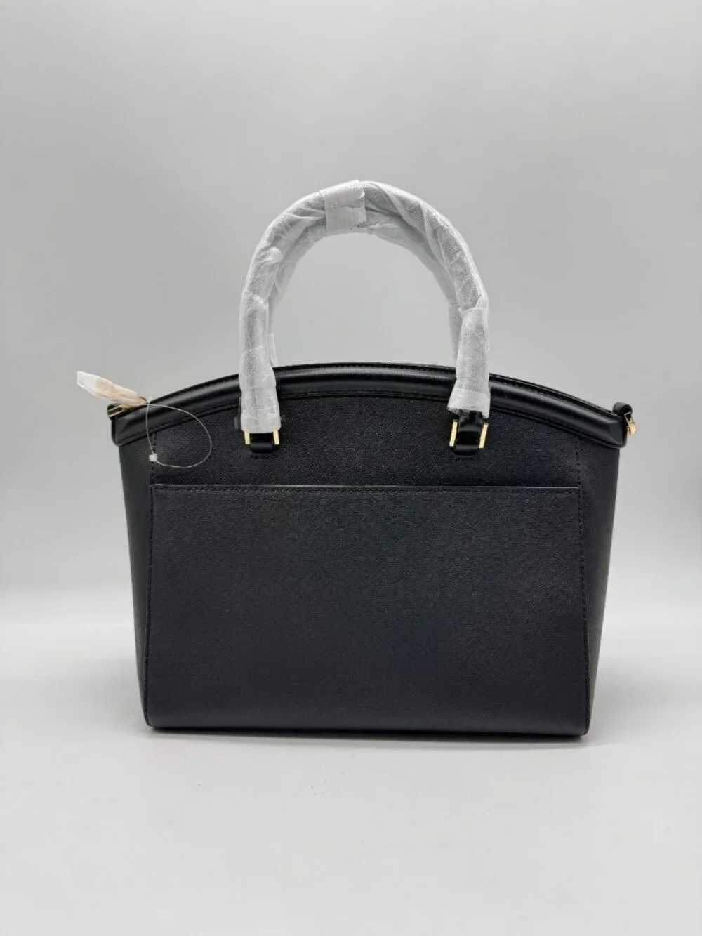 MICHAEL KORS Yara saffiano large dome satchel crossbody -Black (Has imperfection